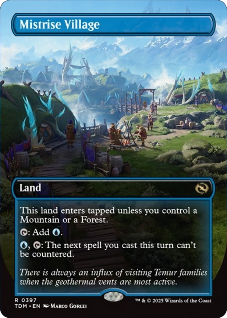 Mistrise Village (Borderless) [Tarkir: Dragonstorm] | The CG Realm