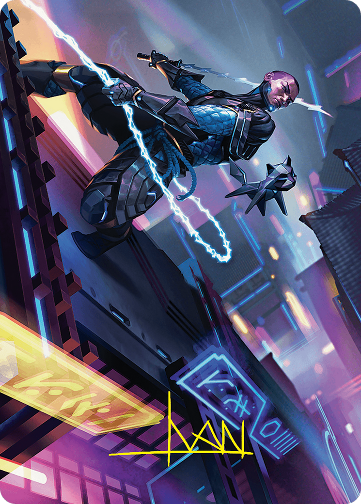 Kaito, Cunning Infiltrator Art Card (51/54) (Gold-Stamped Signature) [Foundations Art Series] | The CG Realm