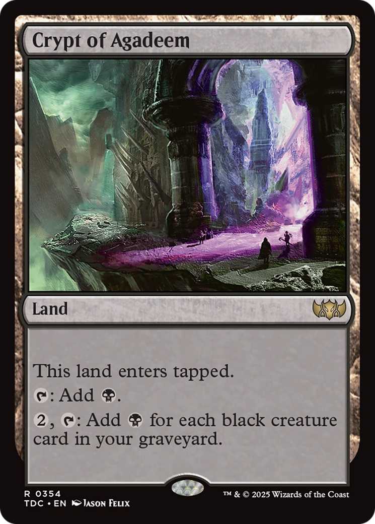 Crypt of Agadeem [Tarkir: Dragonstorm Commander] | The CG Realm
