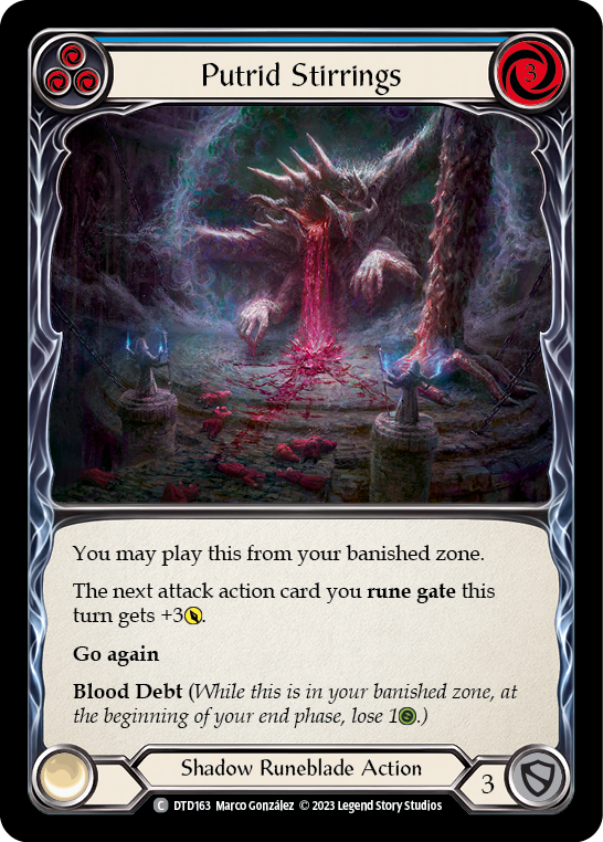 Putrid Stirrings (Blue) [DTD163] (Dusk Till Dawn)  Rainbow Foil | The CG Realm