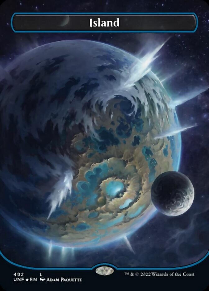 Island (492) (Orbital Space-ic Land) (Galaxy Foil) [Unfinity] | The CG Realm