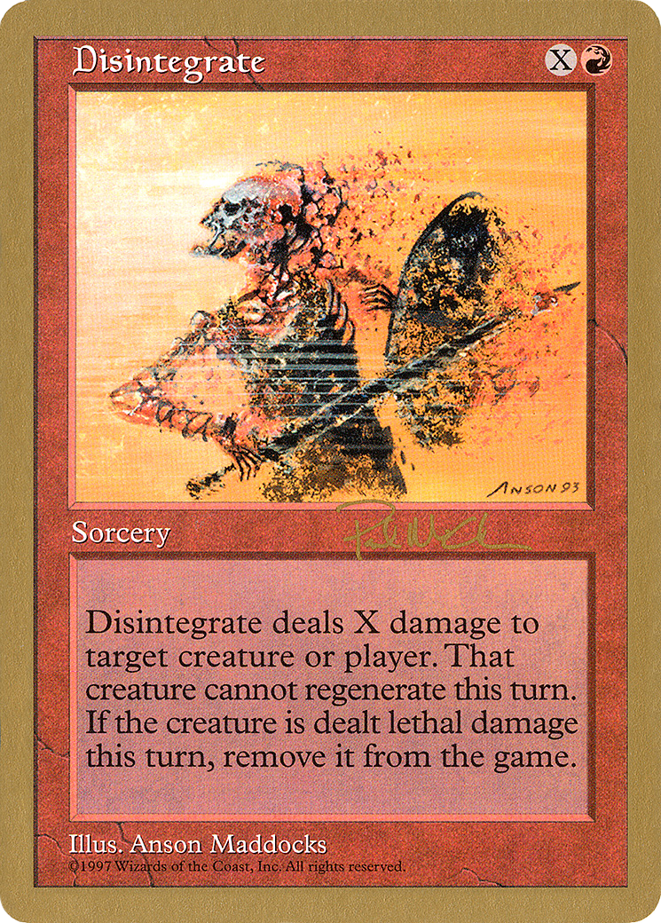 Disintegrate - 1997 Paul McCabe (5ED) (WCD-) - World Championship Decks 1997