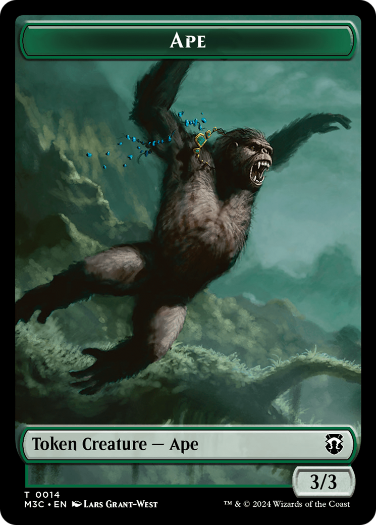 Ape // Plant Double-Sided Token (M3C-14 // 26) - Modern Horizons 3 Commander