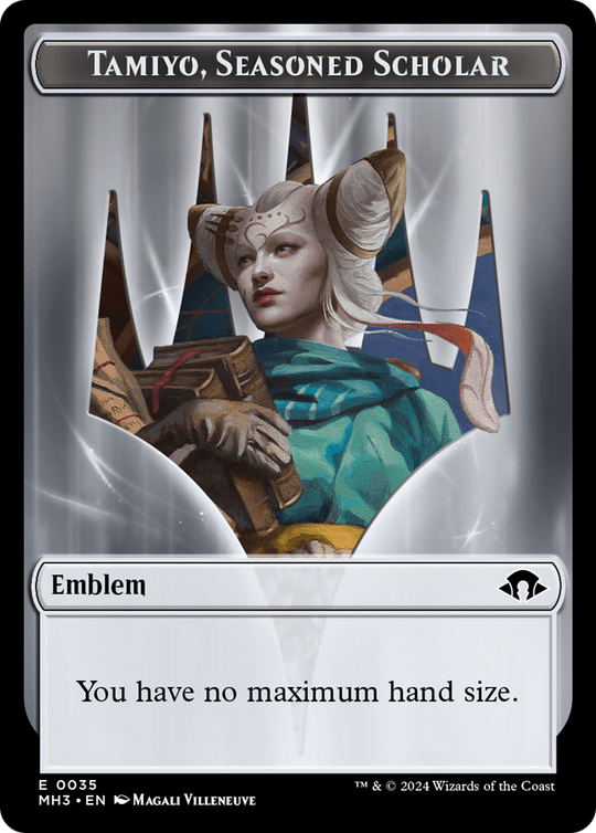 Emblem - Tamiyo, Seasoned Scholar // Energy Reserve Double-Sided Token (MH3-35 // 36) - Modern Horizons 3