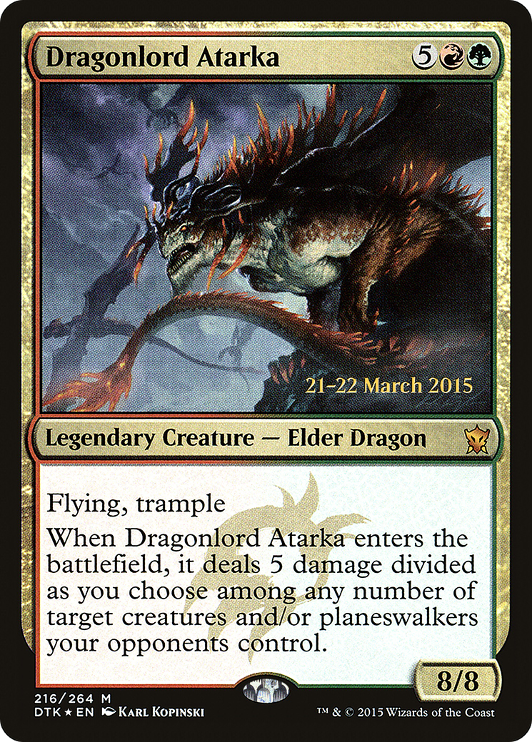 Dragonlord Atarka (PRE-216) - Dragons of Tarkir Promos Foil