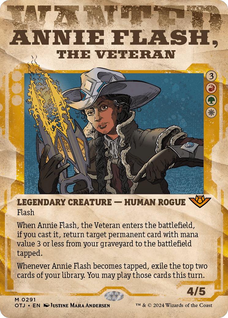 Annie Flash, the Veteran (Showcase) [Outlaws of Thunder Junction] | The CG Realm