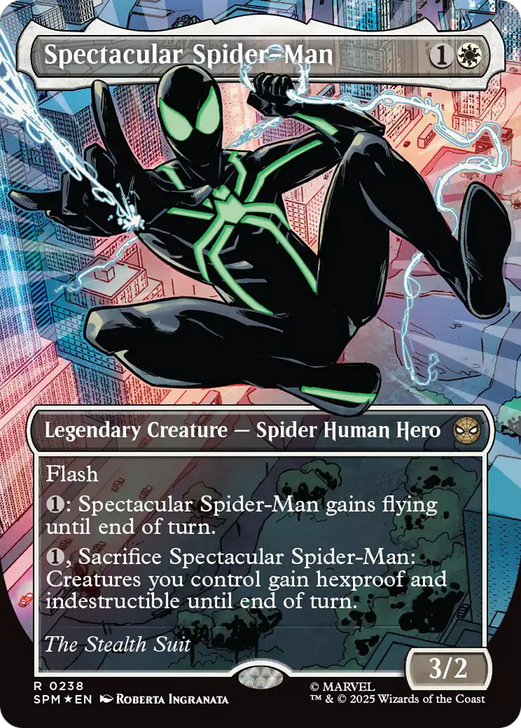 Spectacular Spider-Man (0238) (Borderless) (Textured Foil) [Marvel's Spider-Man] | The CG Realm