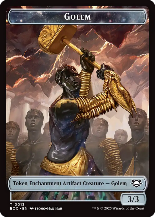 Shapeshifter // Golem (0013) Double-Sided Token (EOC-2 // 13) - Commander: Edge of Eternities Foil