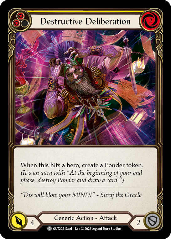 Destructive Deliberation (Yellow) [OUT205] (Outsiders)  Rainbow Foil | The CG Realm