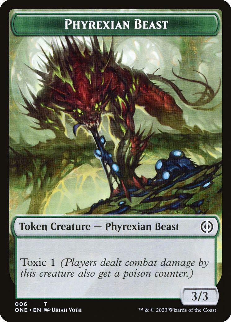 Phyrexian Beast Token [Phyrexia: All Will Be One Tokens] | The CG Realm