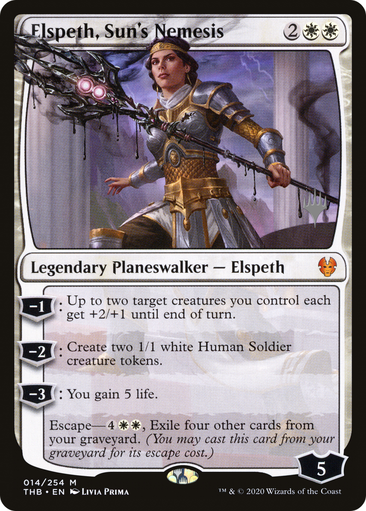 Elspeth, Sun's Nemesis (PPTHB-014) - Theros Beyond Death Promos