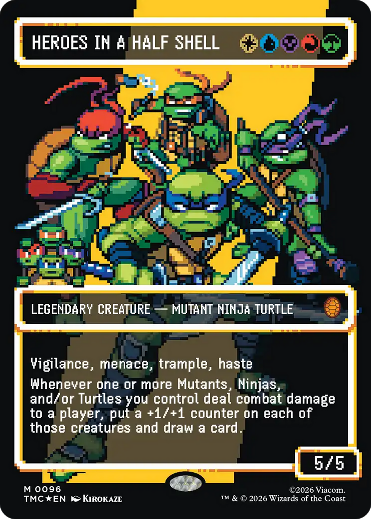 Heroes in a Half Shell (0096) (Borderless) (Surge Foil) [Teenage Mutant Ninja Turtles Commander] | The CG Realm