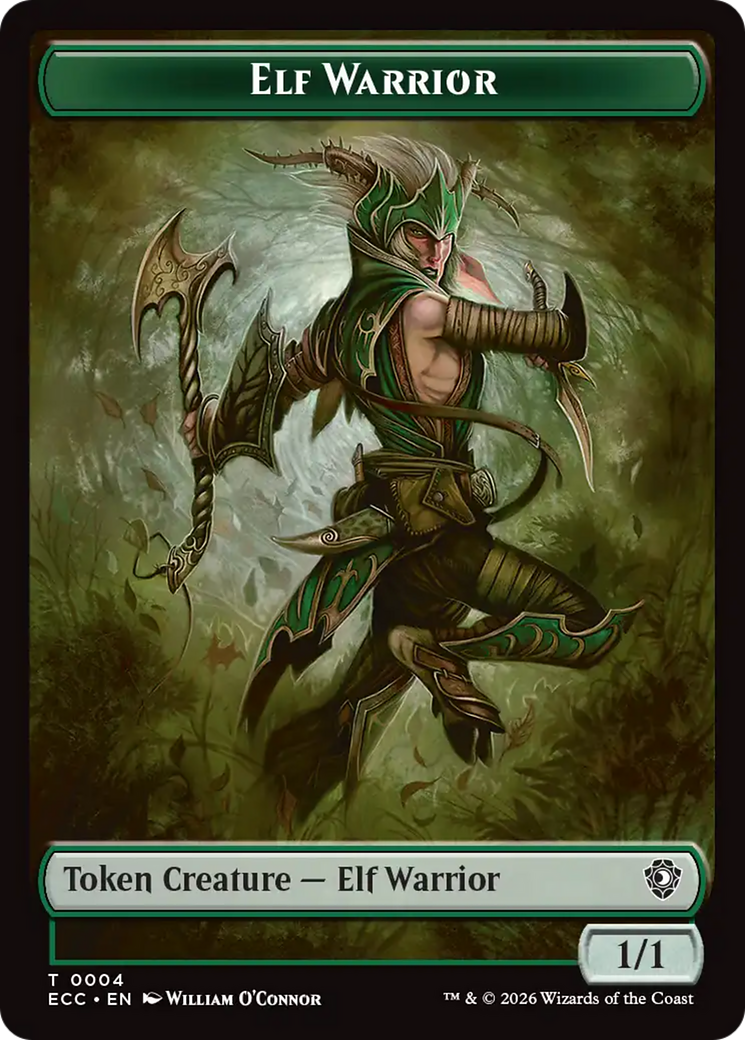 Zombie // Elf Warrior Double-Sided Token (ECC-3 // 4) - Commander: Lorwyn Eclipsed