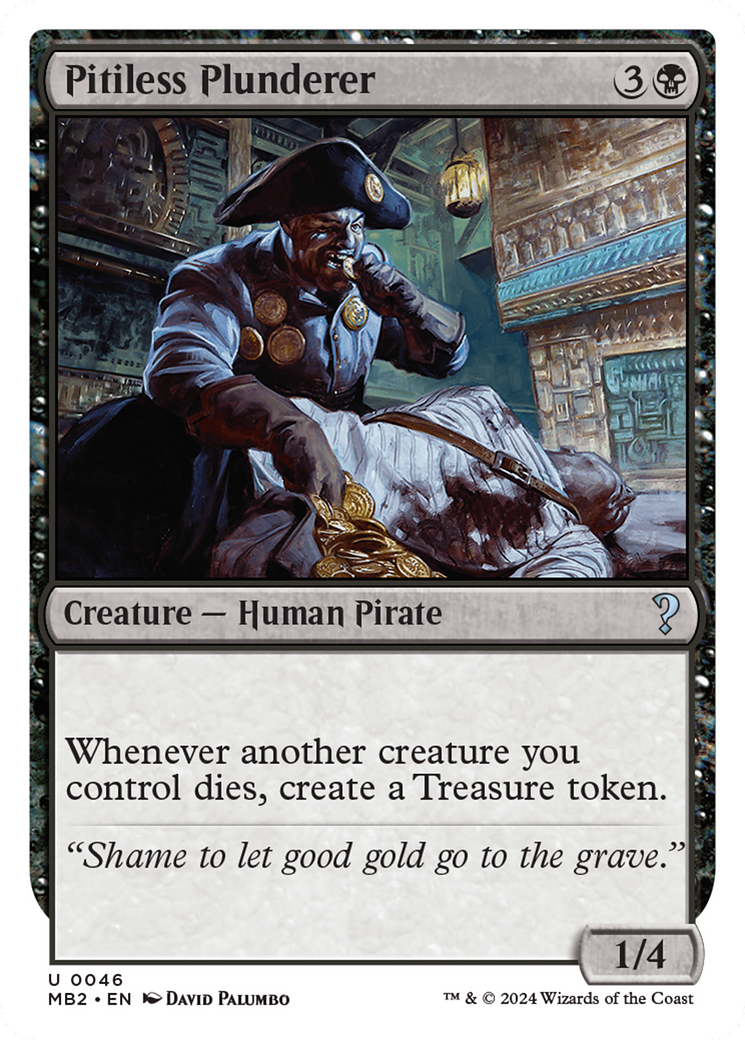 Pitiless Plunderer (White Border) [Mystery Booster 2] | The CG Realm