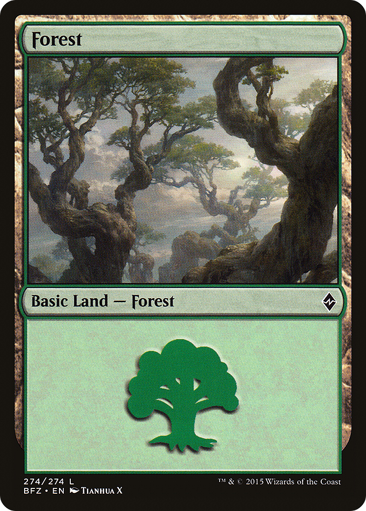 Forest (274) (BFZ-274) - Battle for Zendikar