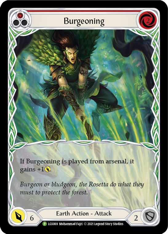 Burgeoning (Red) [LGS069] (Promo)  Rainbow Foil | The CG Realm