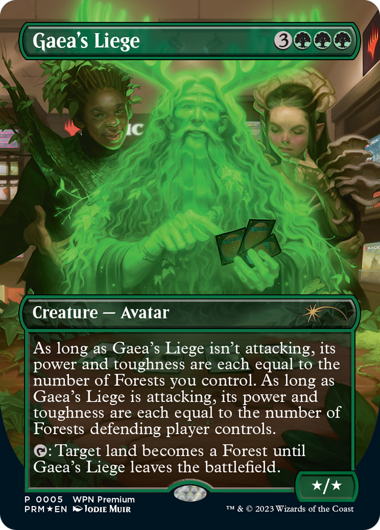 Gaea's Liege (Borderless) [Wizards Play Network 2024] | The CG Realm