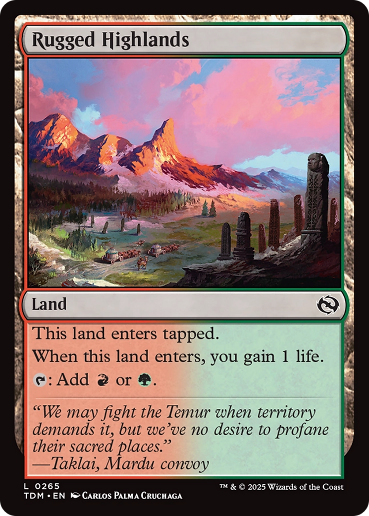 Rugged Highlands [Tarkir: Dragonstorm] | The CG Realm