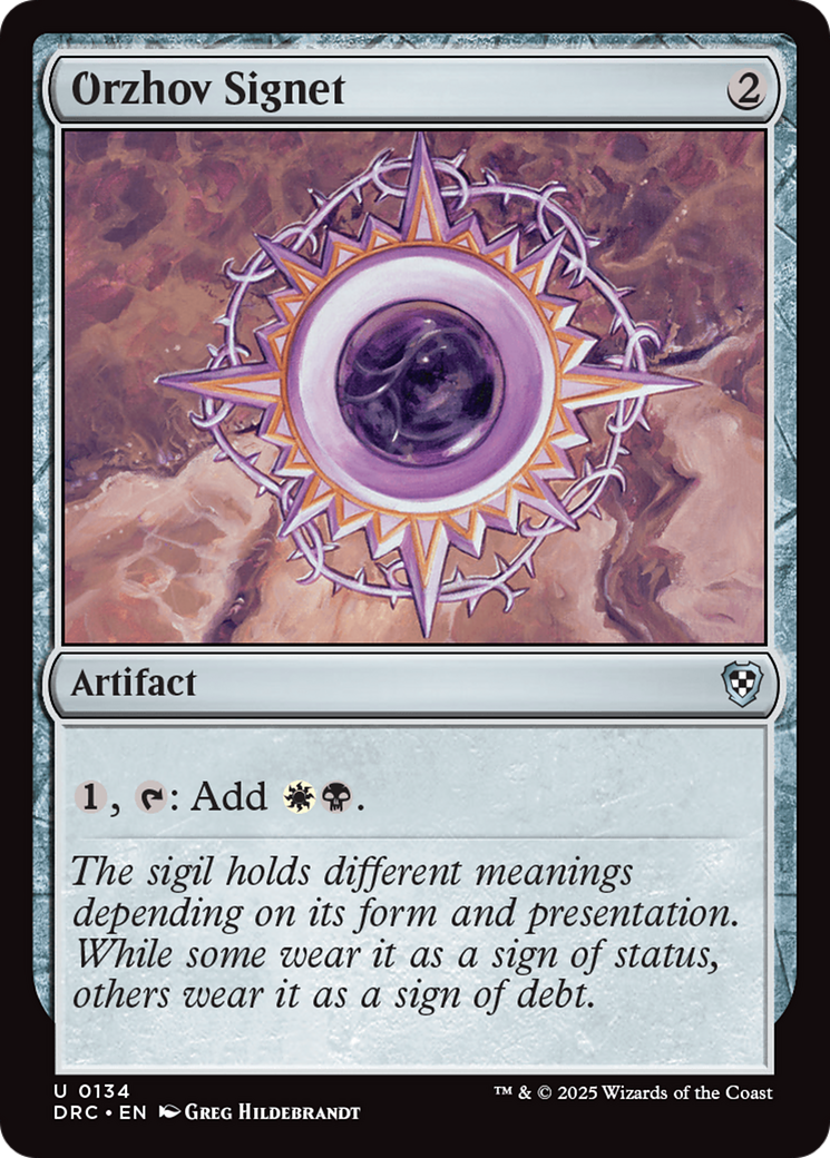 Orzhov Signet [Aetherdrift Commander] | The CG Realm