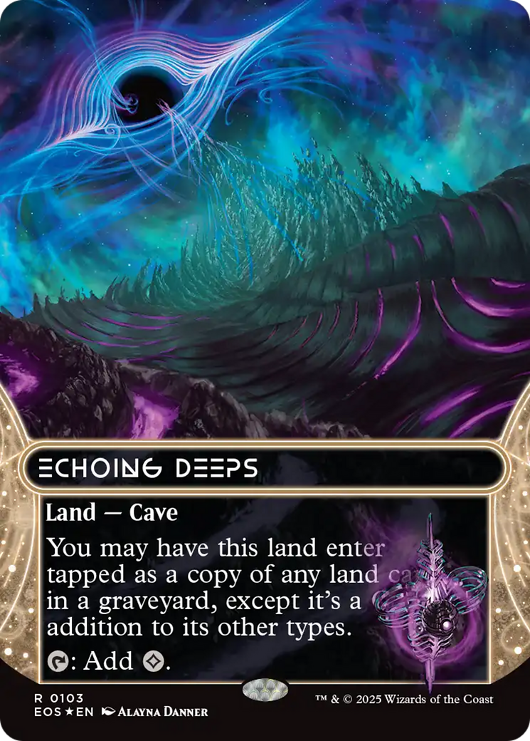 Echoing Deeps (0103) (Borderless) (Galaxy Foil) [Edge of Eternities: Stellar Sights] | The CG Realm