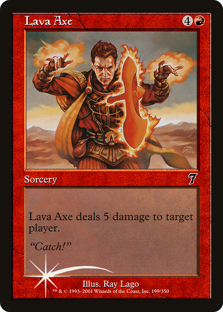 Lava Axe (7ED-199) - 7th Edition Foil