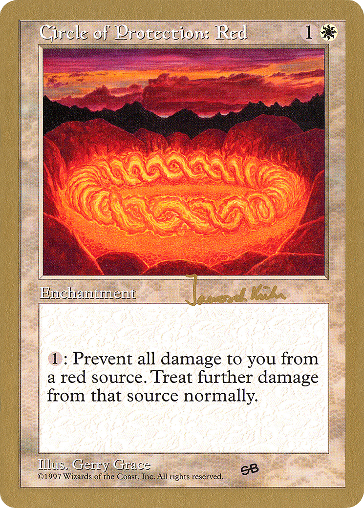 Circle of Protection: Red - 1997 Janosch Kuhn (5ED) (SB) (WCD-) - World Championship Decks 1997