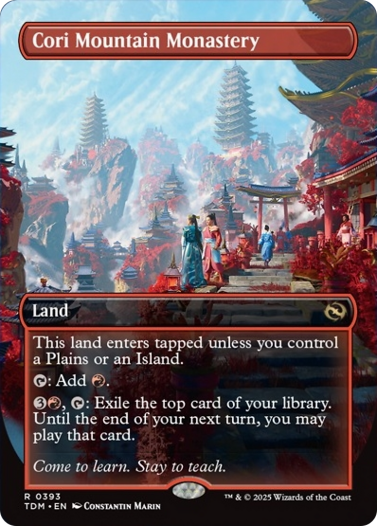 Cori Mountain Monastery (Borderless) [Tarkir: Dragonstorm] | The CG Realm