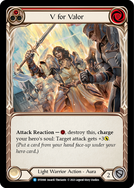 V for Valor (Red) [DTD060] (Dusk Till Dawn)  Rainbow Foil | The CG Realm