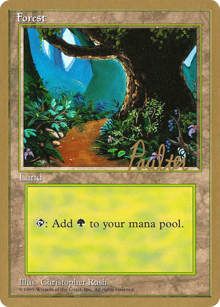 Forest (A) - 1996 Preston Poulter (4ED) (WCD-) - Pro Tour Collector Set