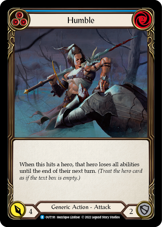 Humble (Blue) [OUT191] (Outsiders)  Rainbow Foil | The CG Realm