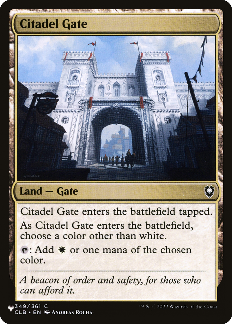 Citadel Gate [The List] | The CG Realm