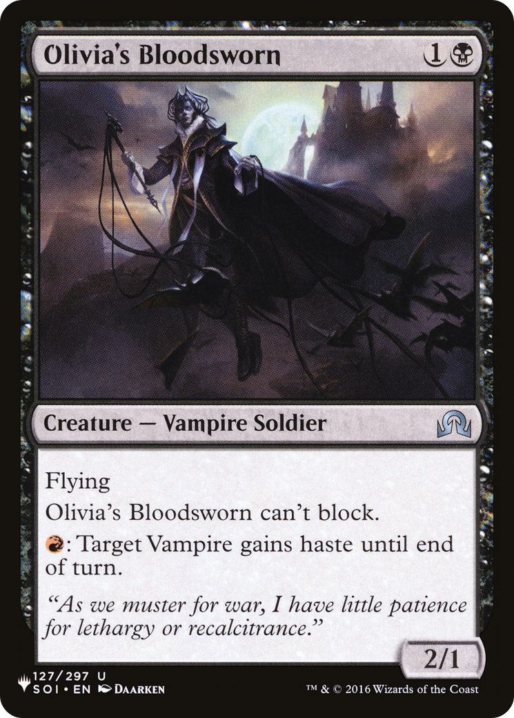 Olivia's Bloodsworn [The List] | The CG Realm