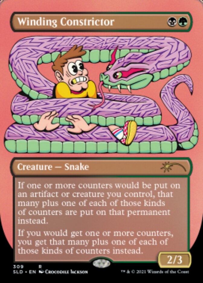 Winding Constrictor (Borderless) (Foil Etched) [Secret Lair Drop Series] | The CG Realm