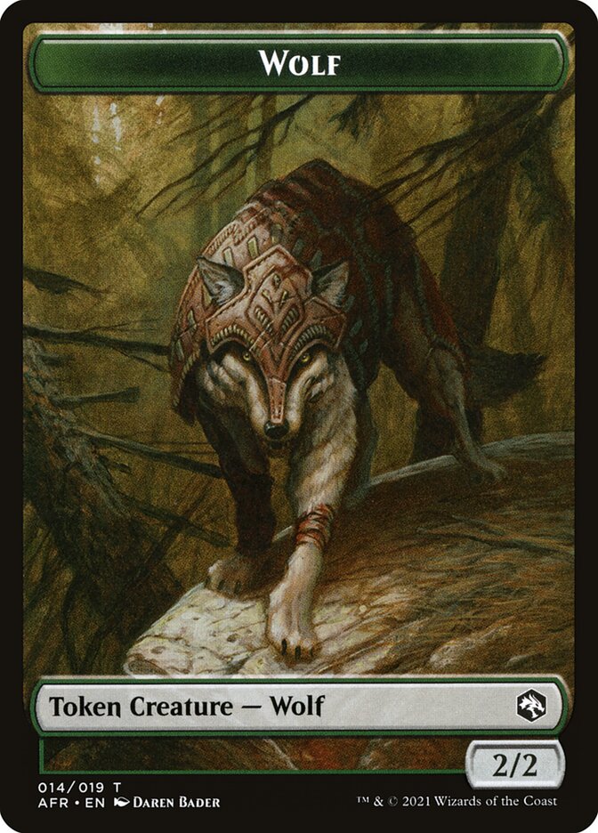 Wolf // Boo Double-Sided Token [Dungeons & Dragons: Adventures in the Forgotten Realms Tokens] | The CG Realm