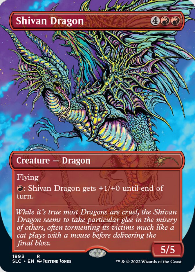 Shivan Dragon (Borderless) [Secret Lair Countdown Kit] | The CG Realm