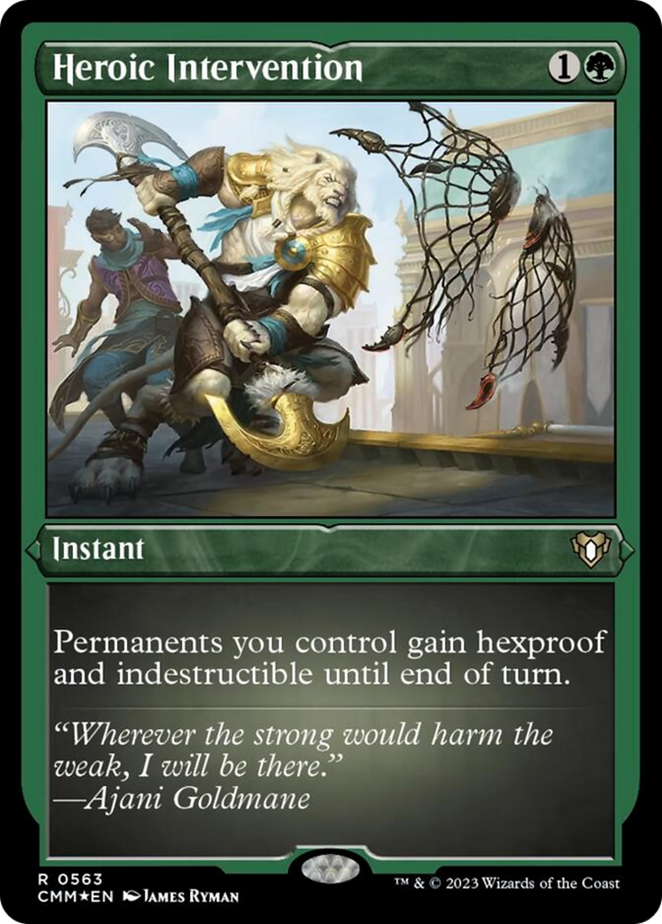 Heroic Intervention (Foil Etched) [Commander Masters] | The CG Realm