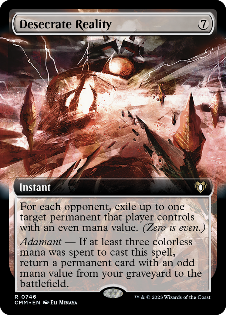 Desecrate Reality (Extended Art) [Commander Masters] | The CG Realm