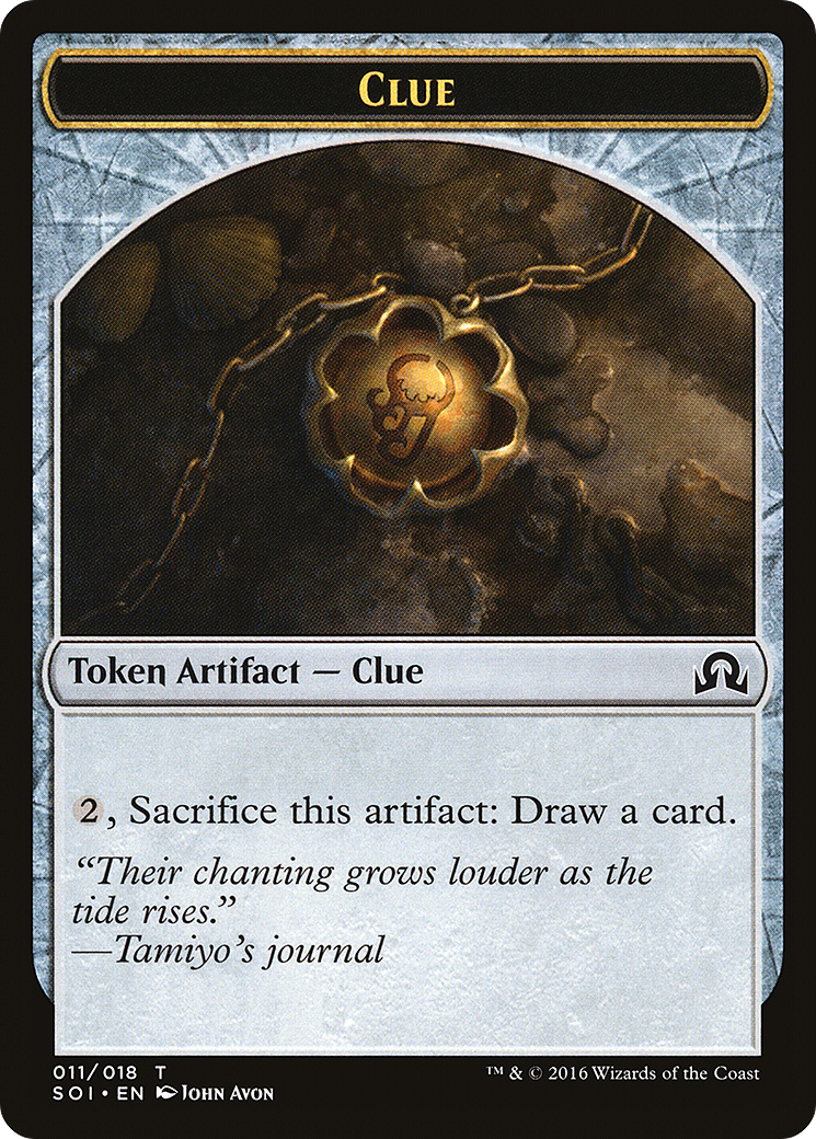 Clue Token (011) (SOI-011) - Shadows over Innistrad Tokens