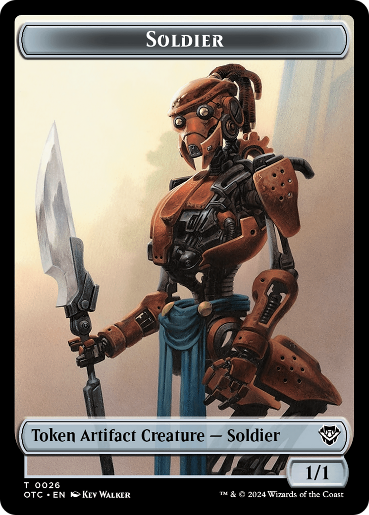 Elemental (0014) // Soldier (0026) Double-Sided Token [Outlaws of Thunder Junction Commander Tokens] | The CG Realm
