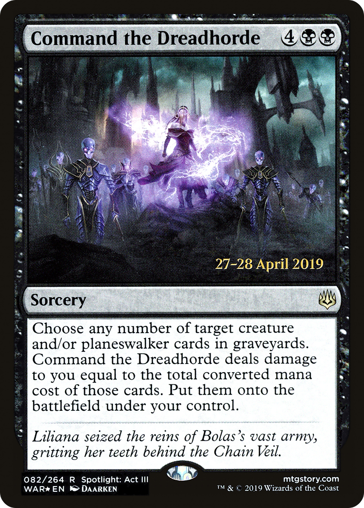 Command the Dreadhorde (PRE-82S) - War of the Spark Promos Foil