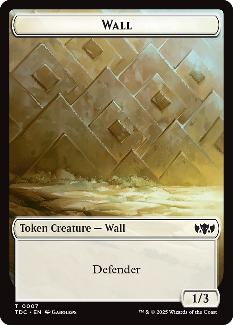 Insect (0023) // Wall Double-Sided Token (TDC-23 // 7) - Commander: Tarkir: Dragonstorm