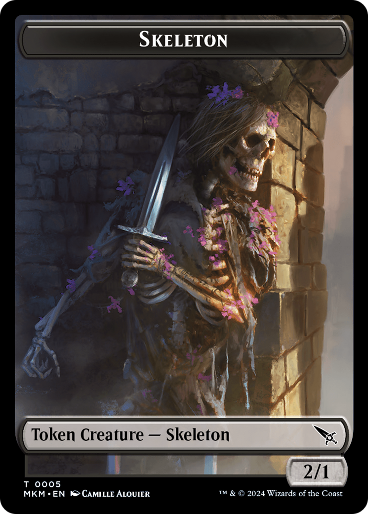 Detective // Skeleton Double-Sided Token [Murders at Karlov Manor Tokens] | The CG Realm