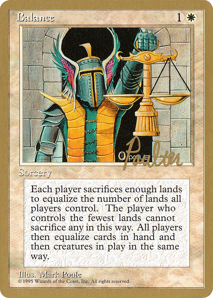 Balance - 1996 Preston Poulter (4ED) (WCD-) - Pro Tour Collector Set