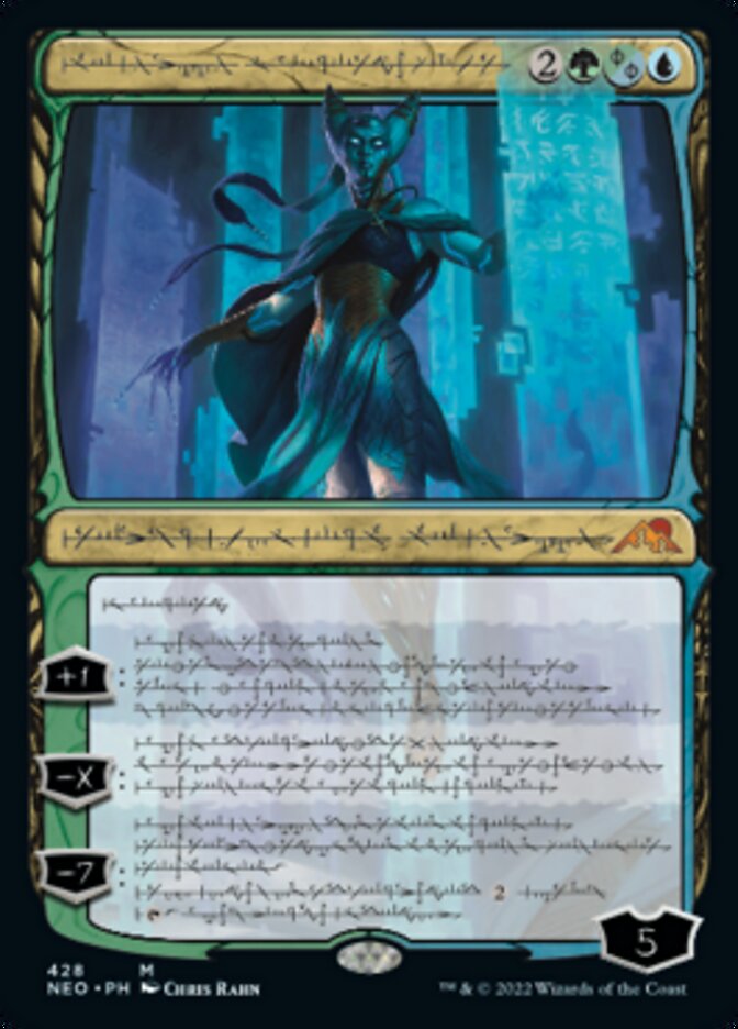 Tamiyo, Compleated Sage (Phyrexian) (Foil Etched) [Kamigawa: Neon Dynasty] | The CG Realm