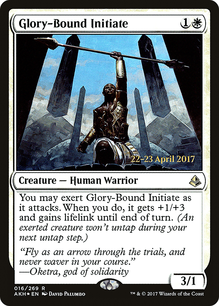 Glory-Bound Initiate (PRE-16S) - Amonkhet Promos Foil
