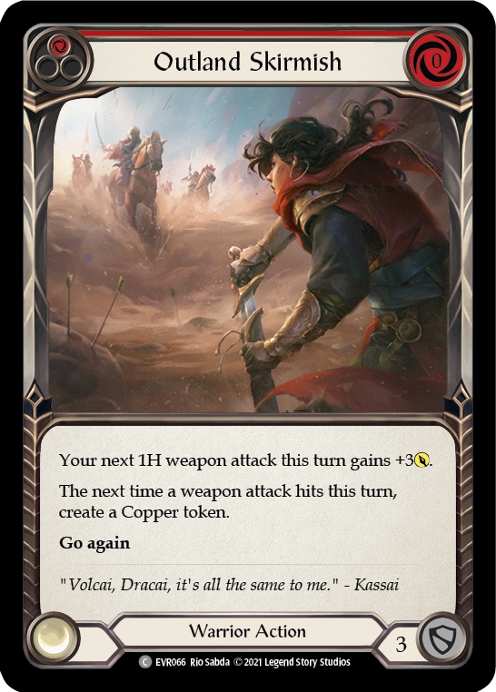 Outland Skirmish (Red) [EVR066] (Everfest)  1st Edition Normal | The CG Realm