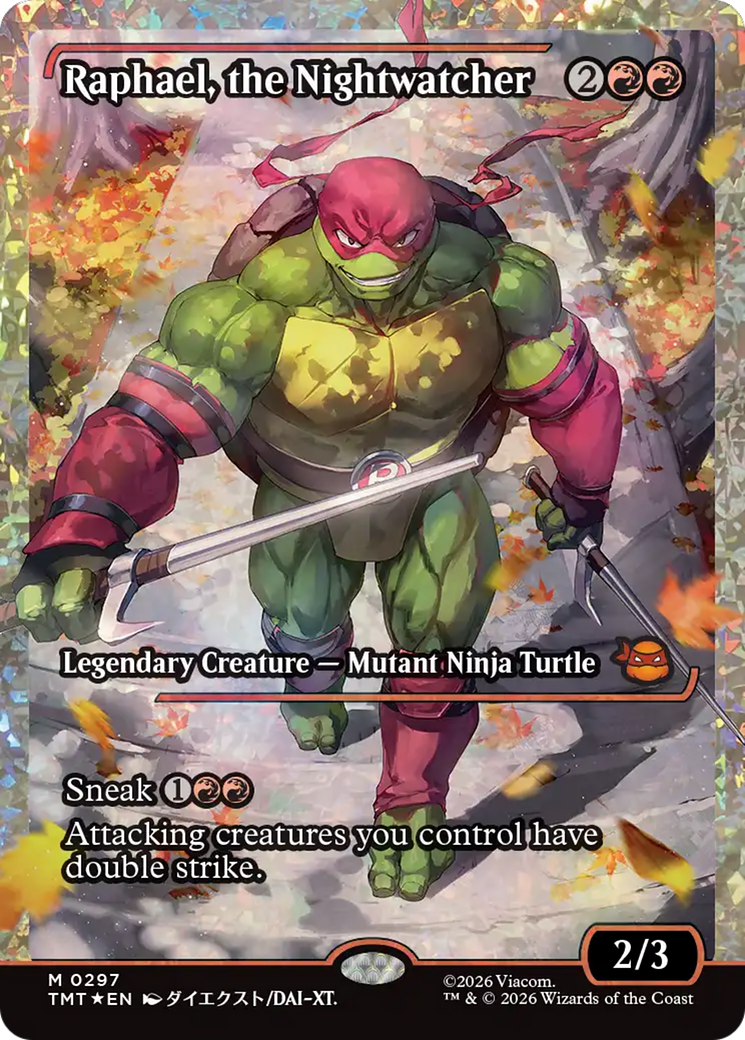 Raphael, the Nightwatcher (Showcase) (Fracture Foil) [Teenage Mutant Ninja Turtles] | The CG Realm
