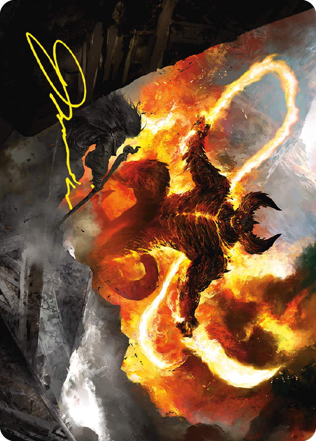 The Balrog, Durin's Bane Art Card (Gold-Stamped Signature) [The Lord of the Rings: Tales of Middle-earth Art Series] | The CG Realm