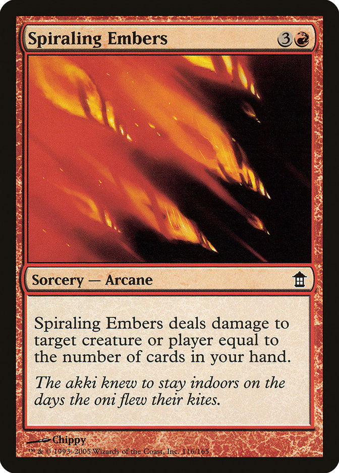 Spiraling Embers [Saviors of Kamigawa] | The CG Realm