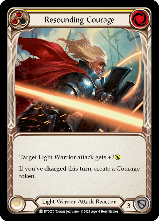 Resounding Courage (Yellow) [DTD070] (Dusk Till Dawn)  Rainbow Foil | The CG Realm